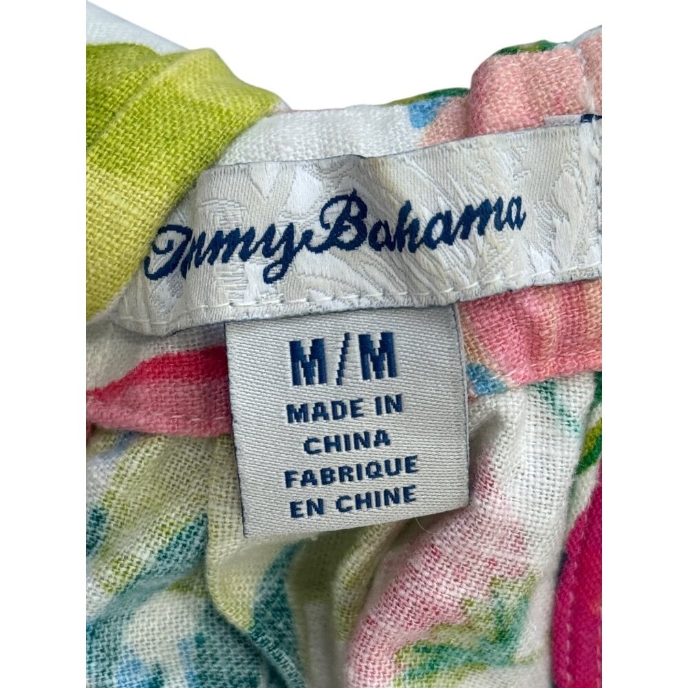 Tommy Bahama Lava Actually Linen-Blend Halter Dress Tropical Sundress Size M - Picture 4 of 9